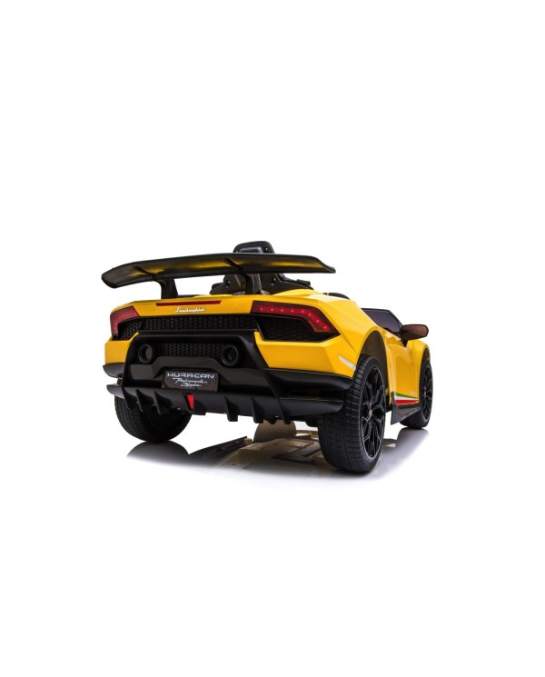 Auto Macchina Elettrica per Bambini 12V Lamborghini Huracán Gialla con Telecomando Porte apribili Led e suoni Mp3|Toys Car