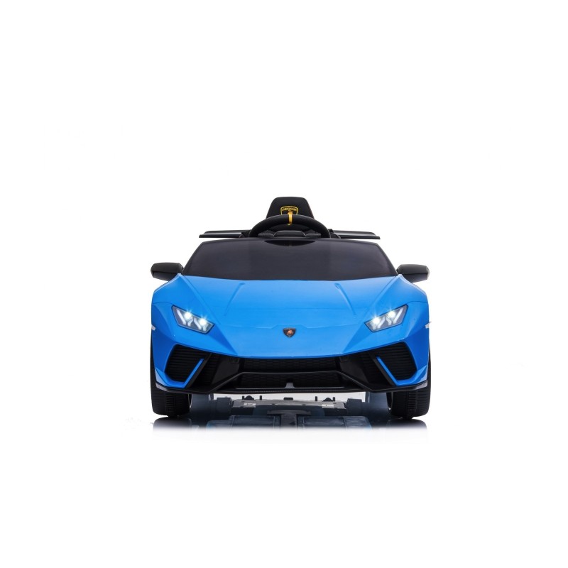 Auto Macchina Elettrica per Bambini 12V Lamborghini Huracán Blue con Telecomando Porte apribili Led e suoni Mp3