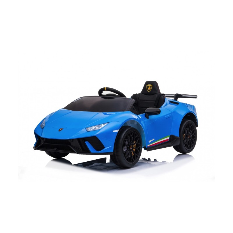 Auto Macchina Elettrica per Bambini 12V Lamborghini Huracán Blue con Telecomando Porte apribili Led e suoni Mp3