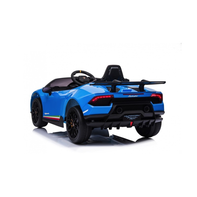 Auto Macchina Elettrica per Bambini 12V Lamborghini Huracán Blue con Telecomando Porte apribili Led e suoni Mp3