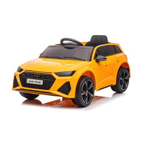 Auto Macchina Elettrica per Bambini 12V Audi RS 6 Sedile Pelle con Telecomando  