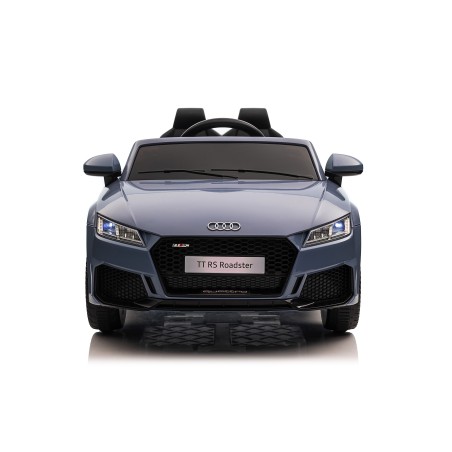 Auto Macchina Elettrica per Bambini 12V Audi TT RS 6 Sedile Pelle con Telecomando Grigio Blue