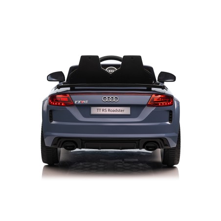 Auto Macchina Elettrica per Bambini 12V Audi TT RS 6 Sedile Pelle con Telecomando Grigio Blue
