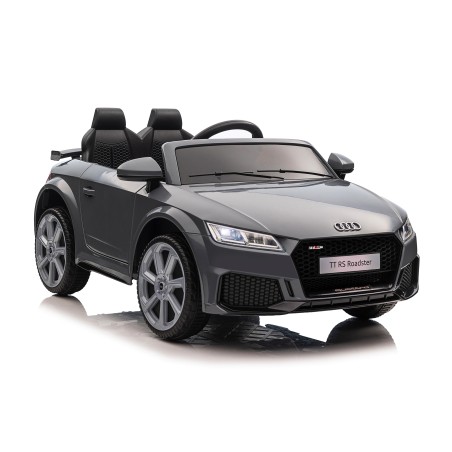 Auto Macchina Elettrica per Bambini 12V Audi TT RS 6 Sedile Pelle con Telecomando Grigio  