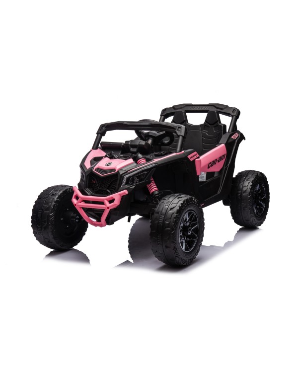 Auto Macchina Elettrica per Bambini 24V UTV CAN AM MAVERICK Telecomando 2 Motori da 200W Porte Apribili Rosa|Toys Car