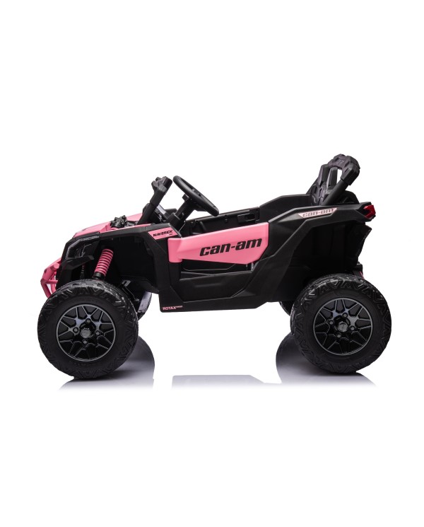 Auto Macchina Elettrica per Bambini 24V UTV CAN AM MAVERICK Telecomando 2 Motori da 200W Porte Apribili Rosa|Toys Car