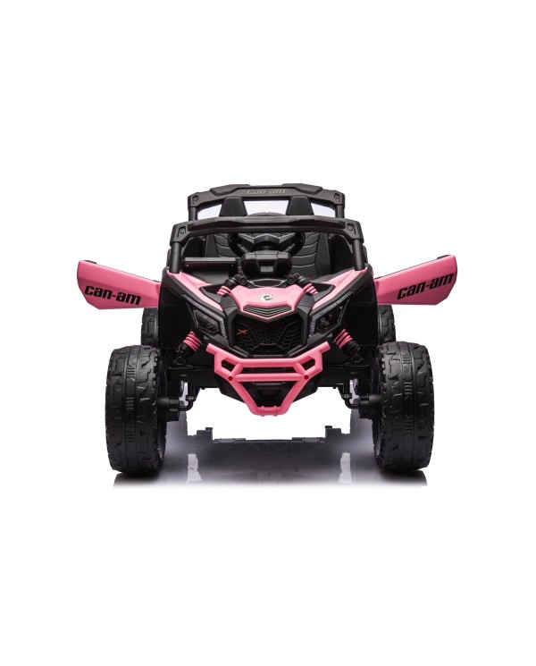 Auto Macchina Elettrica per Bambini 24V UTV CAN AM MAVERICK Telecomando 2 Motori da 200W Porte Apribili Rosa|Toys Car