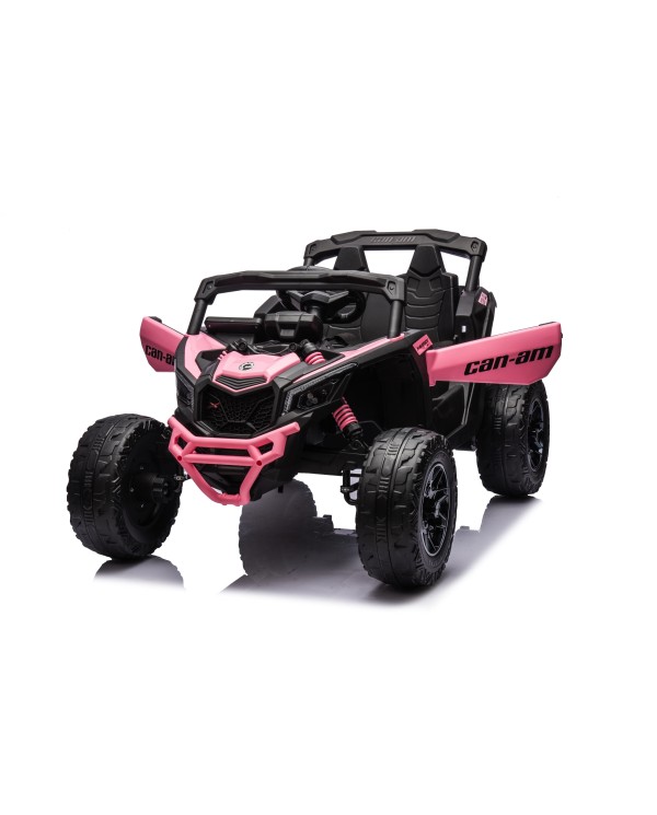 Auto Macchina Elettrica per Bambini 24V UTV CAN AM MAVERICK Telecomando 2 Motori da 200W Porte Apribili Rosa|Toys Car