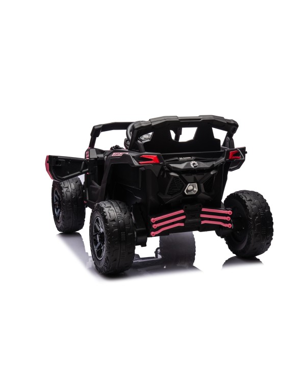 Auto Macchina Elettrica per Bambini 24V UTV CAN AM MAVERICK Telecomando 2 Motori da 200W Porte Apribili Rosa|Toys Car