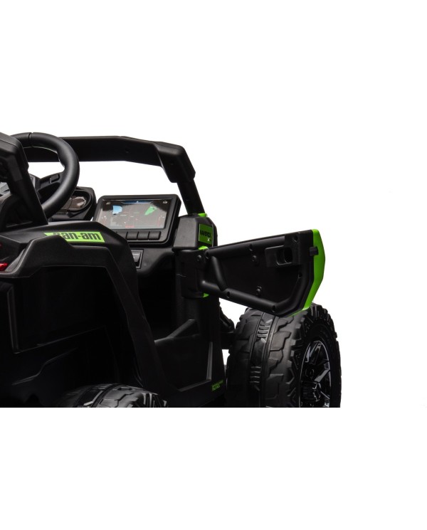 Auto Macchina Elettrica per Bambini 24V UTV CAN AM MAVERICK Telecomando 2 Motori da 200W Porte Apribili Verde|Toys Car