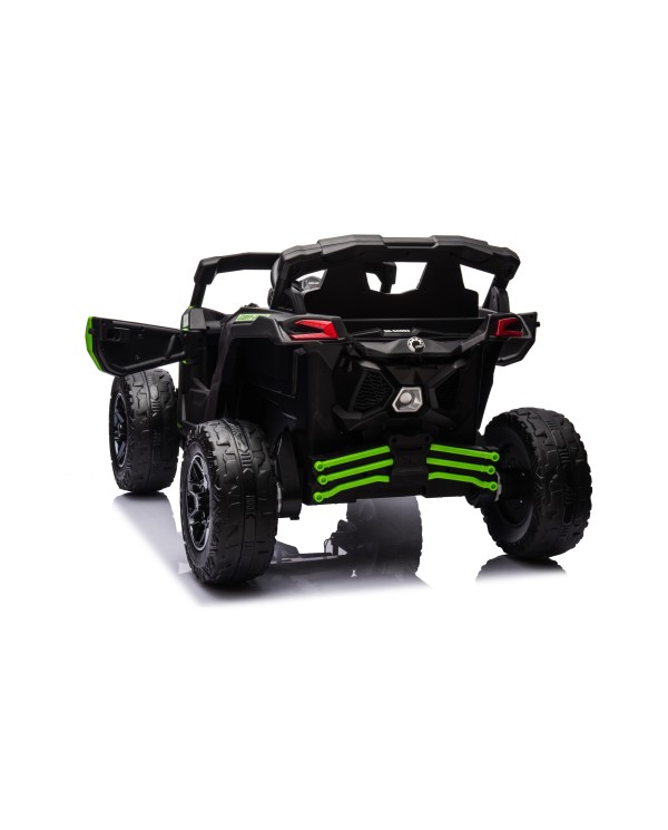 Auto Macchina Elettrica per Bambini 24V UTV CAN AM MAVERICK Telecomando 2 Motori da 200W Porte Apribili Verde|Toys Car