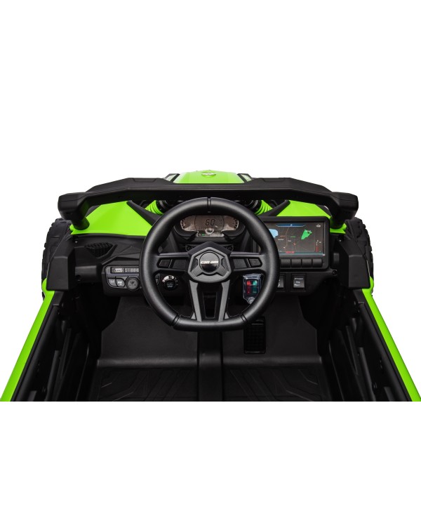 Auto Macchina Elettrica per Bambini 24V UTV CAN AM MAVERICK Telecomando 2 Motori da 200W Porte Apribili Verde|Toys Car