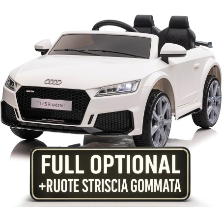 Auto Macchina Elettrica per Bambini 12V Audi TT RS Sedile Pelle con Telecomando  