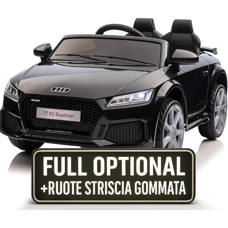 Auto Macchina Elettrica per Bambini 12V Audi TT RS Sedile Pelle con Telecomando  