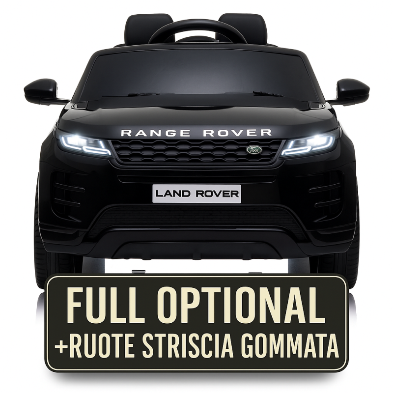 Auto Macchina Elettrica Range Rover Evoque 12V per Bambini porte apribili Con telecomando Full accessori (NERO)