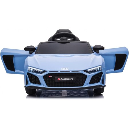 Auto Macchina Elettrica 12V NEW Audi R8 Spyder per Bambini Led MP3 con Telecomando Sedile in pelle Blue