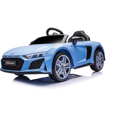 Auto Macchina Elettrica 12V NEW Audi R8 Spyder per Bambini Led MP3 con Telecomando Sedile in pelle Blue