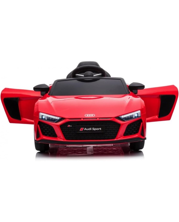 Auto Macchina Elettrica 12V NEW Audi R8 Spyder per Bambini Led MP3 con Telecomando Sedile in pelle Rossa|Toys Car