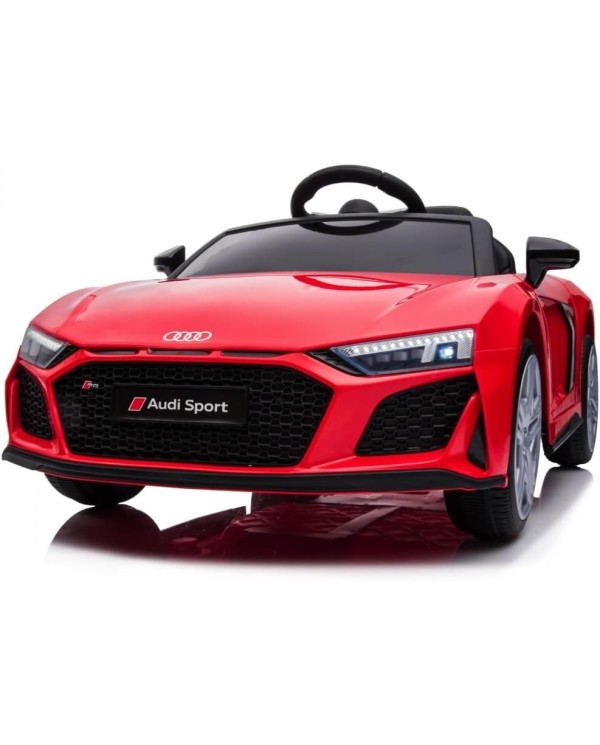 Auto Macchina Elettrica 12V NEW Audi R8 Spyder per Bambini Led MP3 con Telecomando Sedile in pelle Rossa|Toys Car