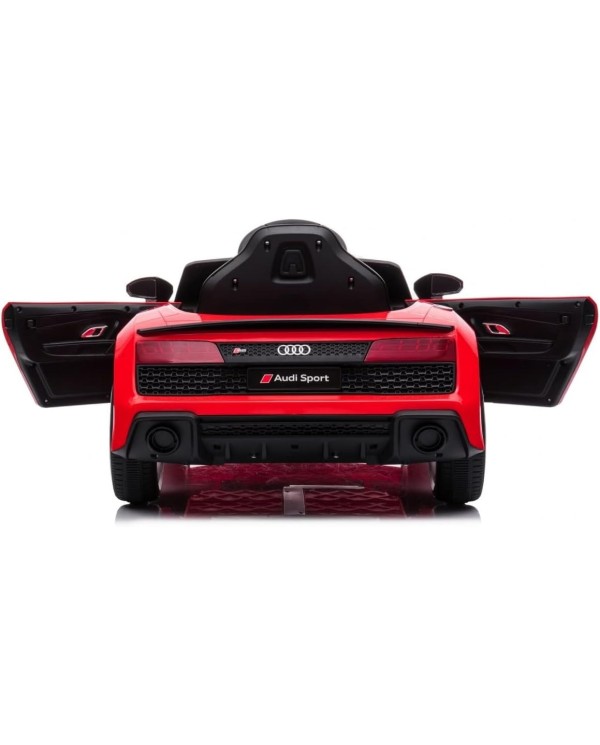 Auto Macchina Elettrica 12V NEW Audi R8 Spyder per Bambini Led MP3 con Telecomando Sedile in pelle Rossa|Toys Car
