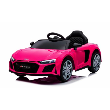 Auto Macchina Elettrica 12V NEW Audi R8 Spyder per Bambini Led MP3 con Telecomando Sedile in pelle Rosa
