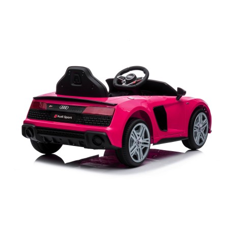 Auto Macchina Elettrica 12V NEW Audi R8 Spyder per Bambini Led MP3 con Telecomando Sedile in pelle Rosa