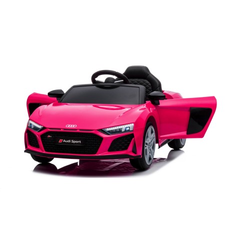 Auto Macchina Elettrica 12V NEW Audi R8 Spyder per Bambini Led MP3 con Telecomando Sedile in pelle Rosa