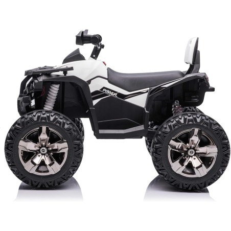 Super Quad Lander elettrico per Bambini 12V doppio motore Full optional con Ammortozzatori Bianco