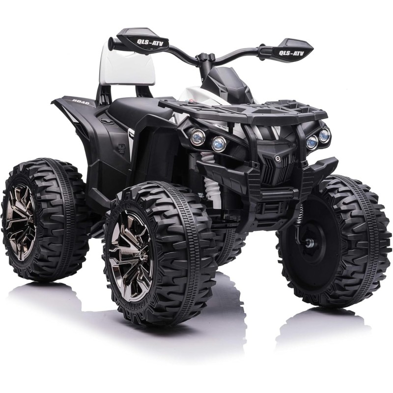 Super Quad Lander elettrico per Bambini 12V doppio motore Full optional con Ammortozzatori Bianco