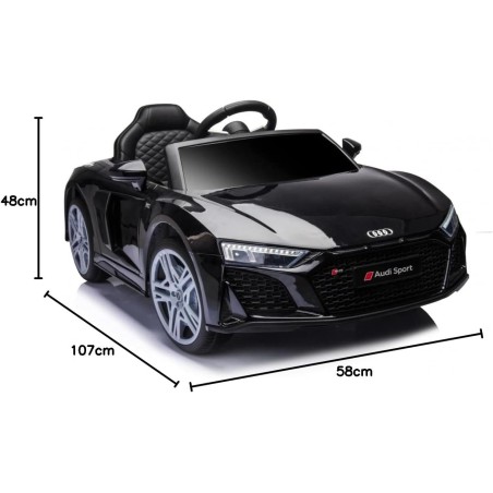 Auto elettrica bambini 12V Audi R8 con telecomando e MP3
