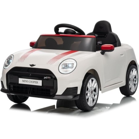 Auto Elettrica per Bambini Mini Cooper S Cabrio 12V Ruote in Full Optional Sedile in Pelle Porte Apribili Telecomando Tappetino 