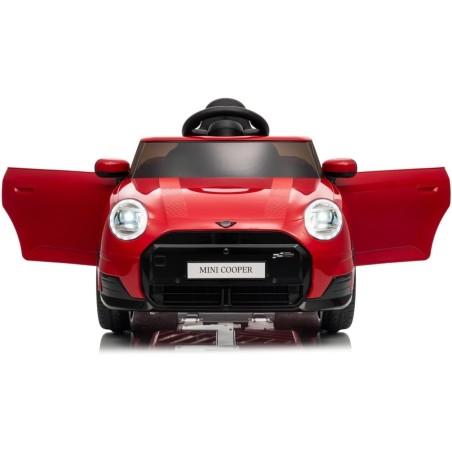 Auto Elettrica per Bambini Mini Cooper S Cabrio 12V Full Optional Sedile in Pelle Porte Apribili Telecomando Tappetino (Rossa) 