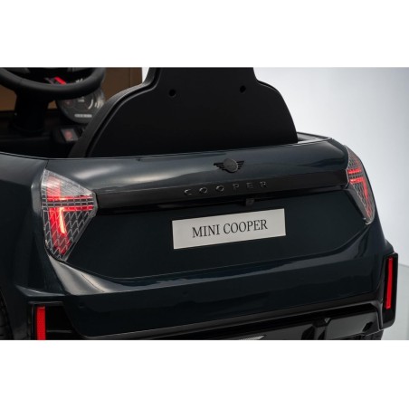 Auto Elettrica per Bambini Mini Cooper S Cabrio 12V Full Optional Sedile in Pelle Porte Apribili Telecomando Tappetino (nero) 