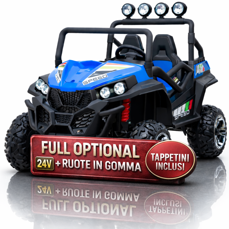 Auto Macchina Elettrica New Polar 24V per Bambini 2 Posti Full Optional Sedile Regolabile E telecomando (Rosa)