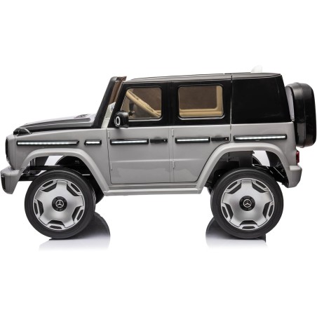 Auto Elettrica per Bambini  Mercedes EQG 63 Concept 12V Ruote in Gomma Full Optional Sedile Pelle Porte Apribili Telecomando