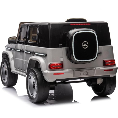 Auto Elettrica per Bambini  Mercedes EQG 63 Concept 12V Ruote in Gomma Full Optional Sedile Pelle Porte Apribili Telecomando