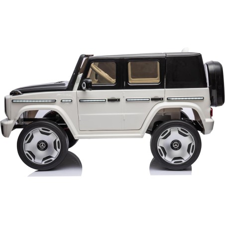 Auto Elettrica per Bambini  Mercedes EQG 63 Concept 12V Ruote in Gomma Full Optional Sedile Pelle Porte Apribili Telecomando Bia