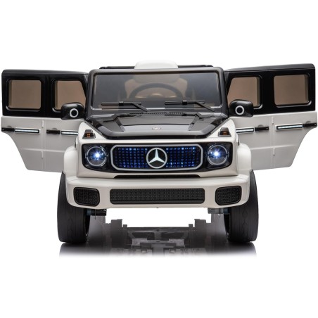Auto Elettrica per Bambini  Mercedes EQG 63 Concept 12V Ruote in Gomma Full Optional Sedile Pelle Porte Apribili Telecomando Bia