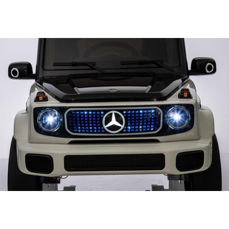 Auto Elettrica per Bambini  Mercedes EQG 63 Concept 12V Ruote in Gomma Full Optional Sedile Pelle Porte Apribili Telecomando Bia