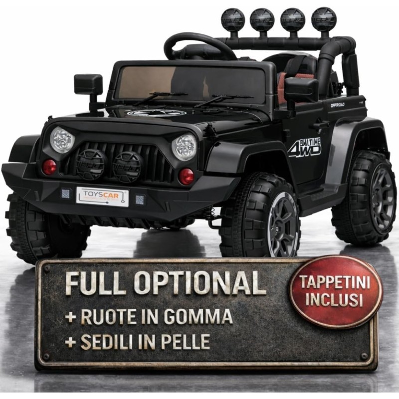 Auto Elettrica Jeep Adventure 12V per Bambini | Toyscar