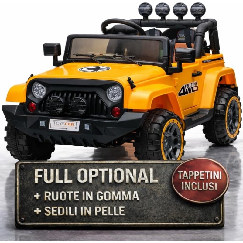 Auto Elettrica Jeep Adventure 12V per Bambini | Toyscar