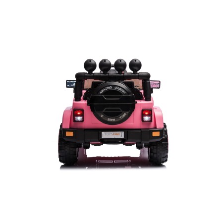 Auto Macchina Elettrica per Bambini Fuoristrada Adventure Rosa 12V MP3 Led con Telecomando Sedili in Pelle Ruote Gomma|Toys Car