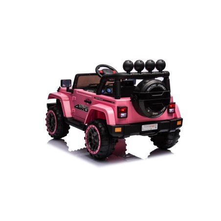 Auto Macchina Elettrica per Bambini Fuoristrada Adventure Rosa 12V MP3 Led con Telecomando Sedili in Pelle Ruote Gomma|Toys Car