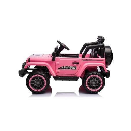 Auto Macchina Elettrica per Bambini Fuoristrada Adventure Rosa 12V MP3 Led con Telecomando Sedili in Pelle Ruote Gomma|Toys Car