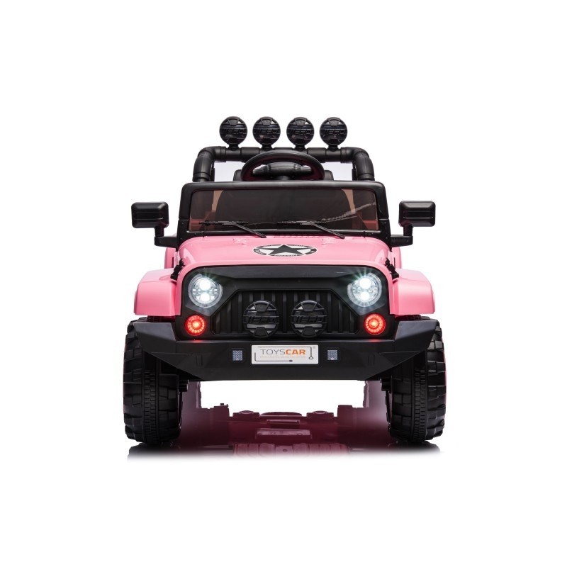 Auto Macchina Elettrica per Bambini Fuoristrada Adventure Rosa 12V MP3 Led con Telecomando Sedili in Pelle Ruote Gomma|Toys Car