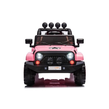 Auto Macchina Elettrica per Bambini Fuoristrada Adventure Rosa 12V MP3 Led con Telecomando Sedili in Pelle Ruote Gomma|Toys Car