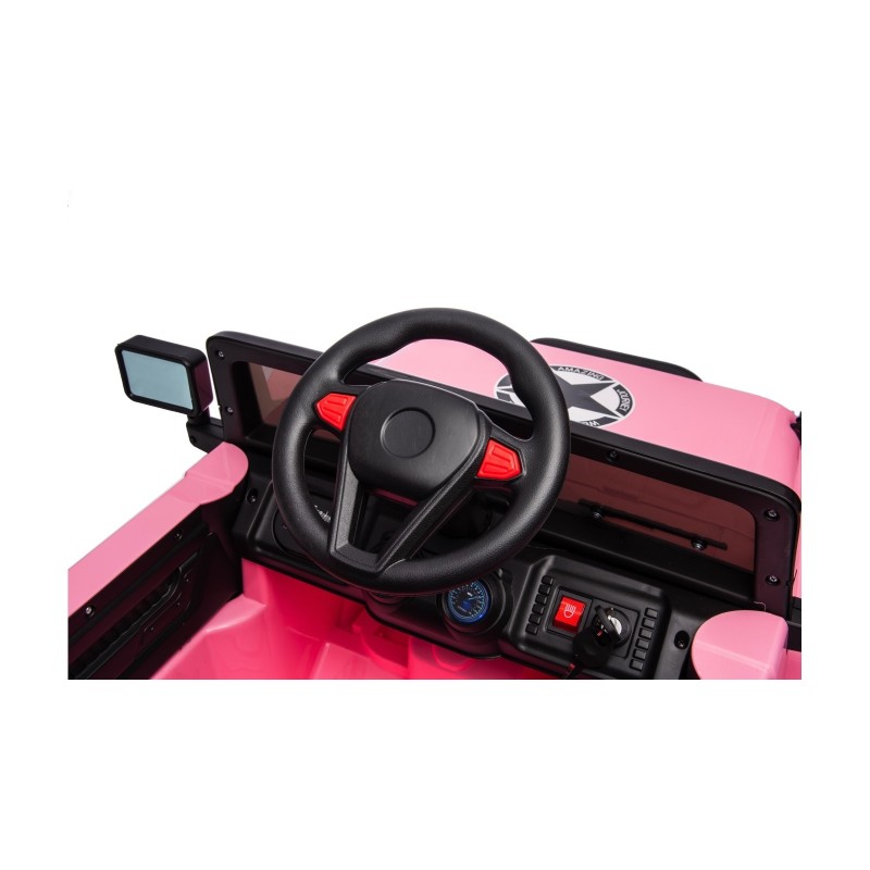 Auto Macchina Elettrica per Bambini Fuoristrada Adventure Rosa 12V MP3 Led con Telecomando Sedili in Pelle Ruote Gomma|Toys Car