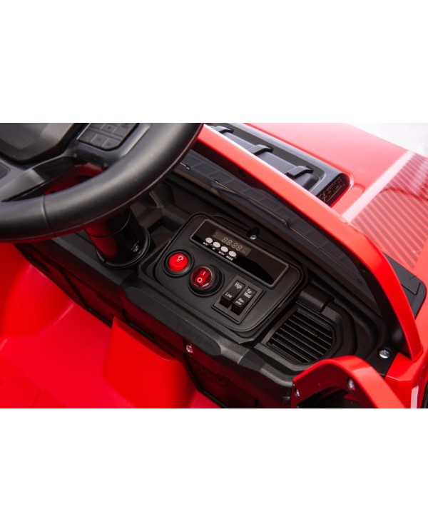 Auto Elettrica Bambini Ford Raptor 12V con Telecomando Porte Apribili, Bluetooth Luci LED e TAPPETINI Inclusi (Rossa)|Toys Car