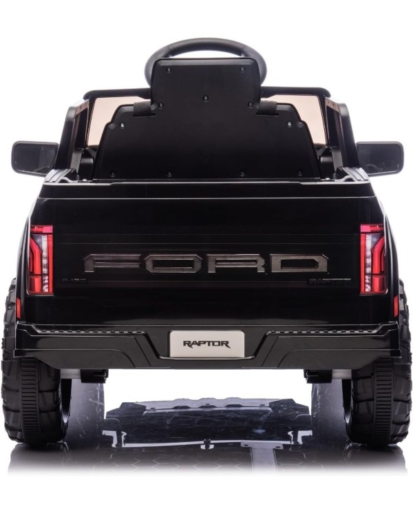 Auto Elettrica Bambini Ford Raptor 12V con Telecomando Porte Apribili, Bluetooth Luci LED e TAPPETINI Inclusi (Black)|Toys Car