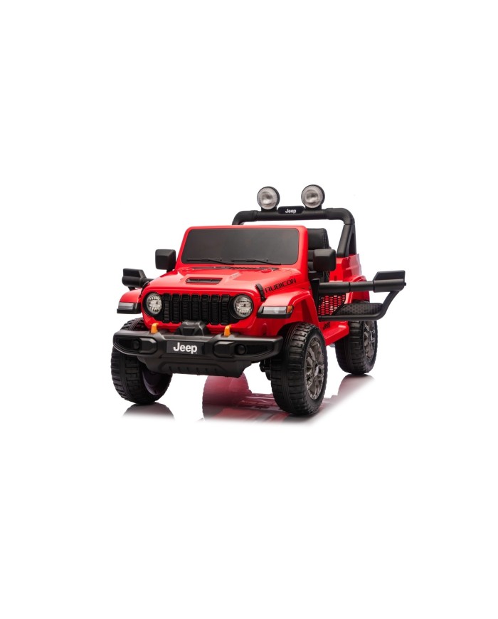Auto Macchina Elettrica NEW Jeep Wrangler Rubicon 12V per Bambini porte apribili Con telecomando Full accessori Tappetini Rossa